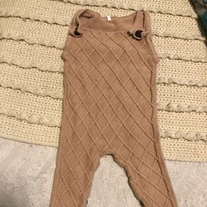 Darling Beige Knit Romper 6 months
